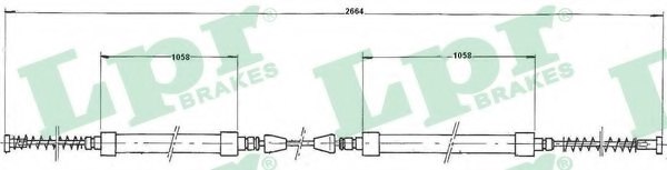 LPR C0161B Cable, parking brake